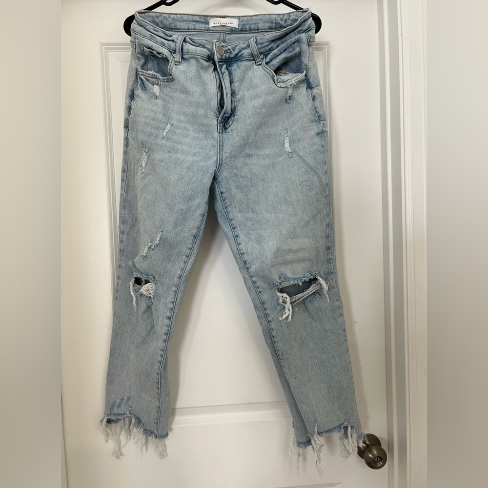 Distressed Light Blue Women's Jeans